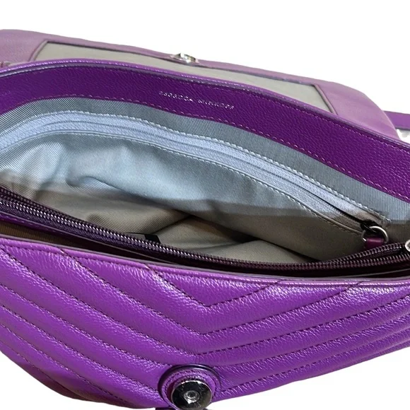 Rebecca Minkoff purple Edie flap Shoulder bag
